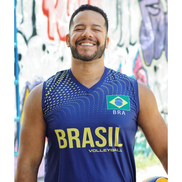 Camisa de Vôlei Brasil 2022/23 Azul - Masculina