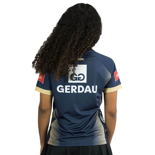 Camisa de Vôlei Gerdau Minas 2023/24 Azul - Feminina Baby Look