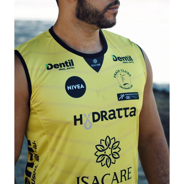 Camisa de Vôlei Praia Clube 2022/23 Amarela - Masculina