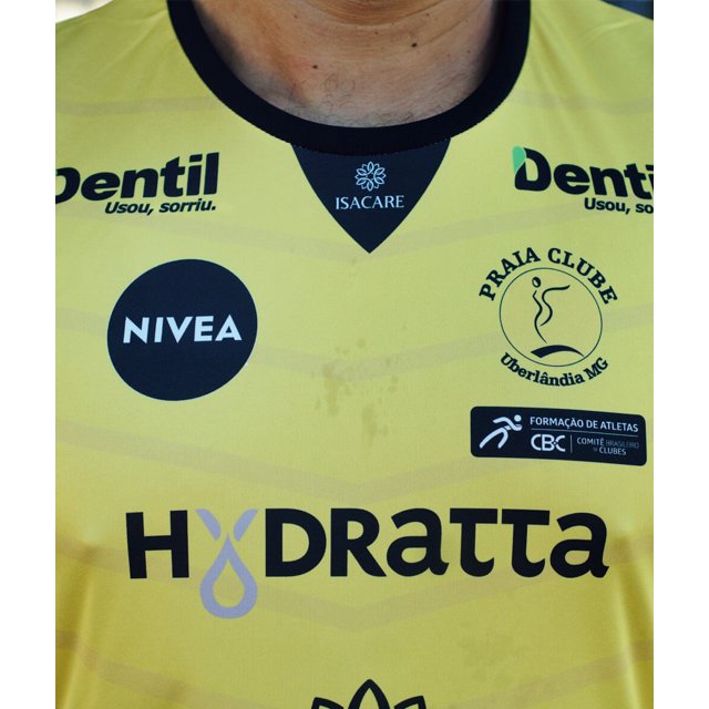 Camisa de Vôlei Praia Clube 2022/23 Amarela - Masculina