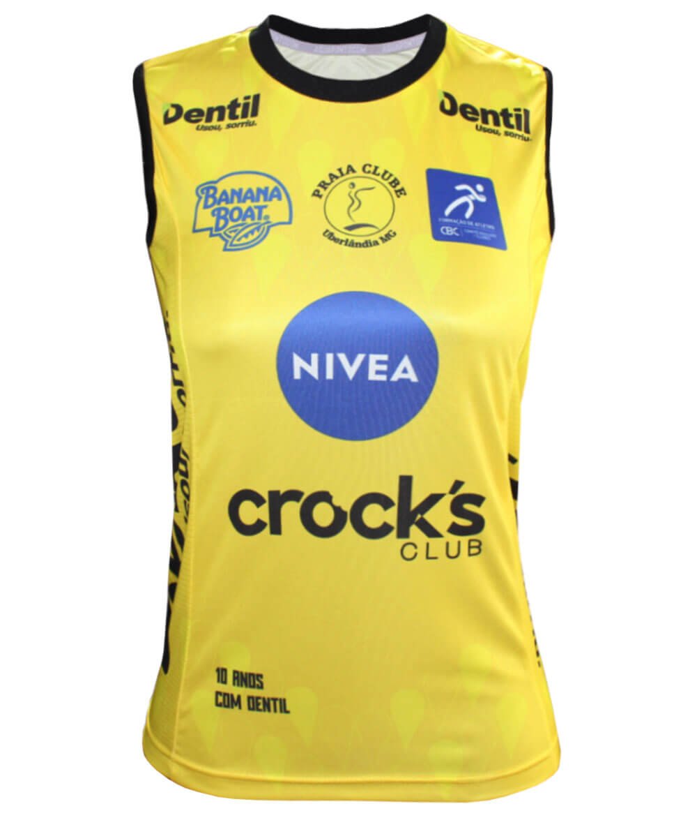 Camisa de Vôlei Praia Clube 2023/24 Amarela - Feminina