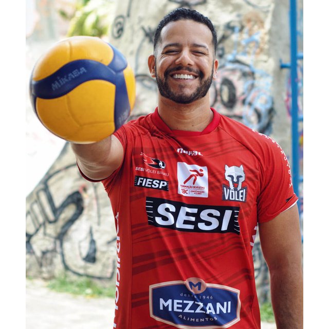 Camisa de Vôlei do Sesi Bauru 2023/24 Vermelha - Masculina