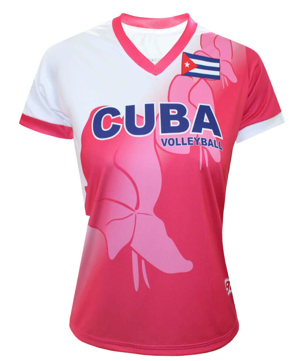 Camisa de Vôlei Cuba Retrô 1996 Atlanta Rosa - Feminina