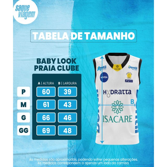 Camisa de Vôlei Praia Clube 2022/23 Branca - Feminina