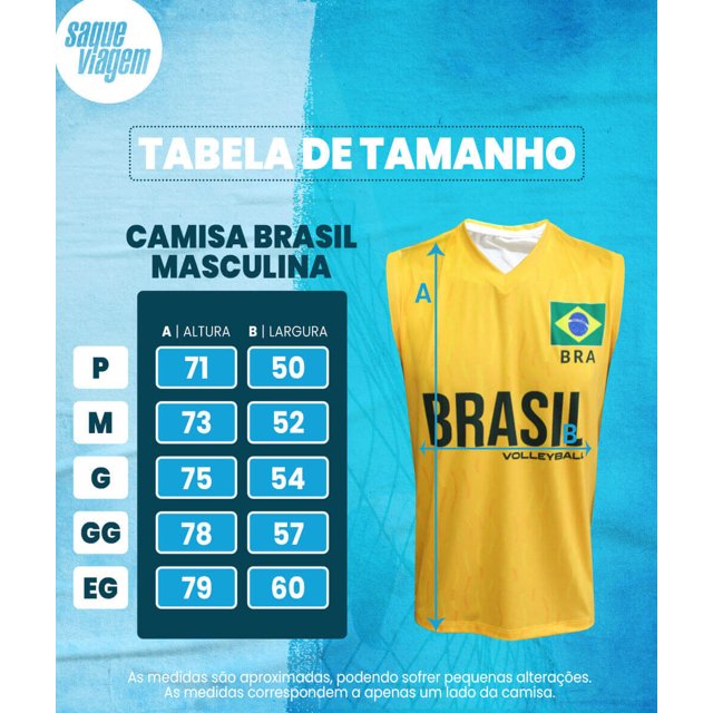 Camisa de Vôlei Brasil 2023/24 Amarela - Masculina