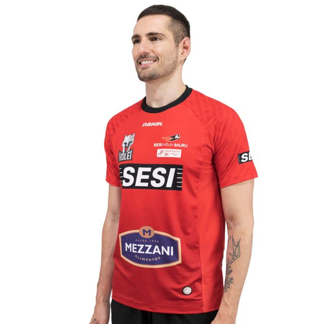 Camisa de Vôlei do Sesi Bauru 2022/23 Vermelha - Masculina