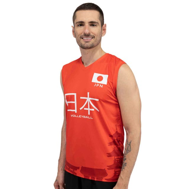 Camisa de Vôlei Japão 2022/23 Vermelha - Masculina