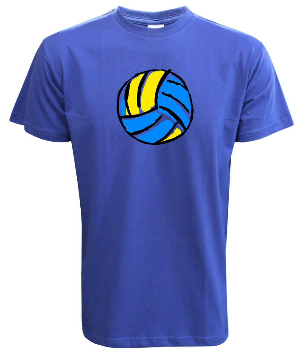 Camiseta de Vôlei Bola Colorida Azul - Masculina
