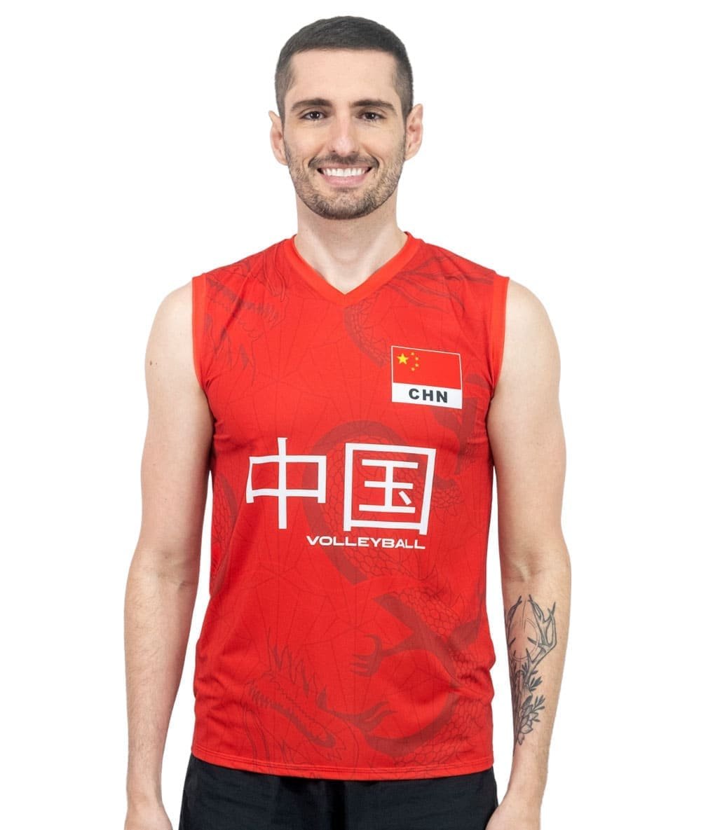 Camisa de Vôlei China 2021/22 Vermelha - Masculina