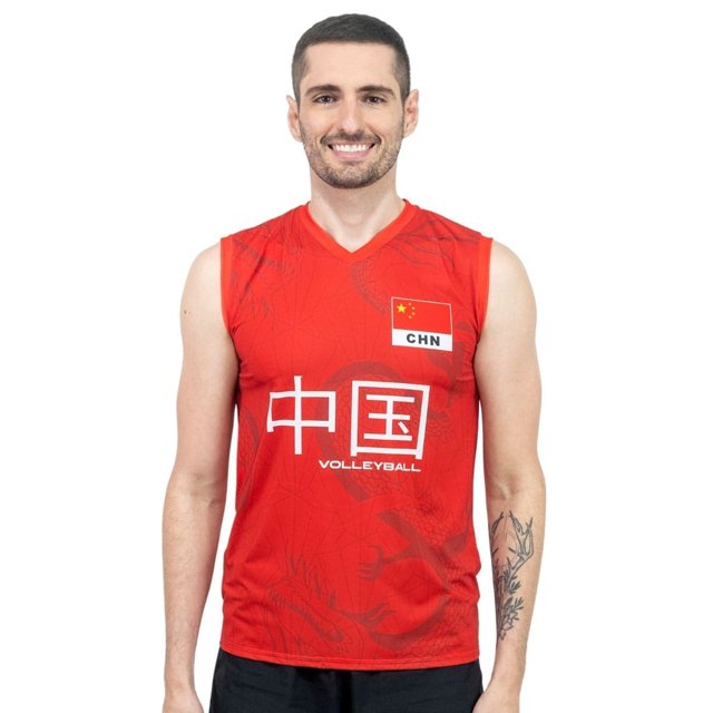 Camisa de Vôlei China 2021/22 Vermelha - Masculina