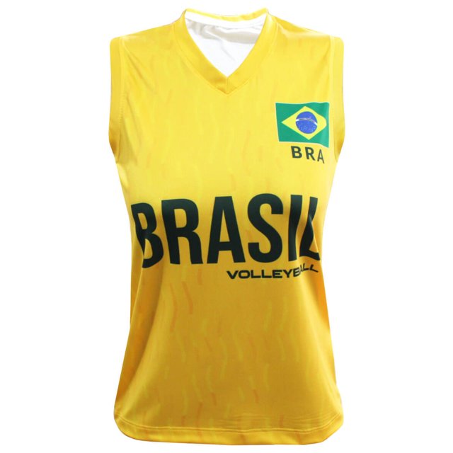 Camisa de Vôlei Brasil 2023/24 Amarela - Feminina