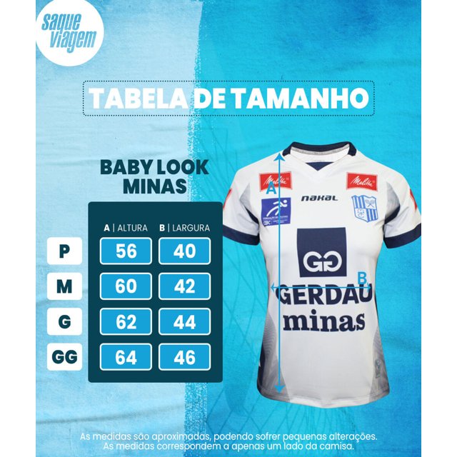 Camisa de Vôlei Gerdau Minas 2023/24 Branca - Feminina Baby Look