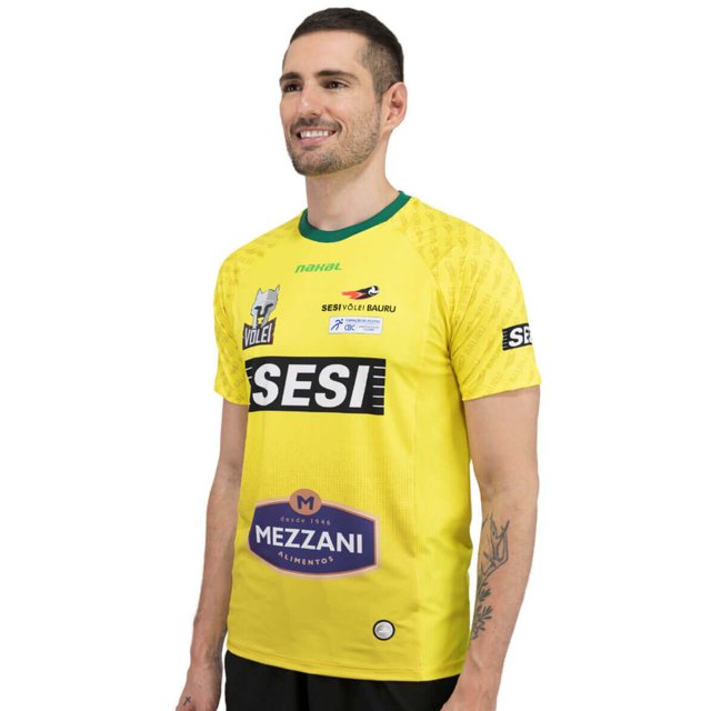 Camisa de Vôlei do Sesi Bauru 2022/23 Amarela - Masculina