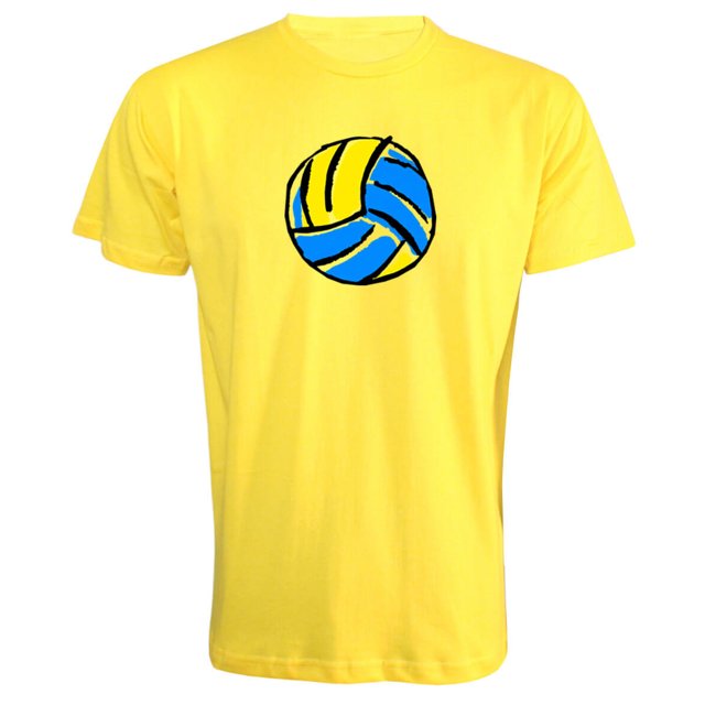 Camiseta de Vôlei Bola Colorida Amarela - Masculina