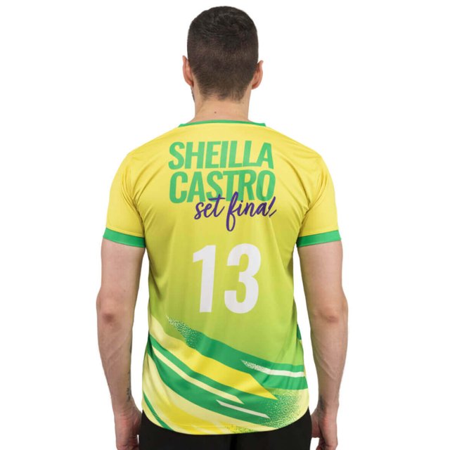 Camisa de Vôlei Sheilla Castro Set Final Amarela - Masculina