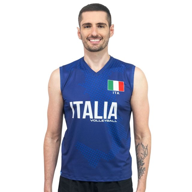 Camisa de Vôlei Itália 2021/22 Marinho - S/Nº - Masculina