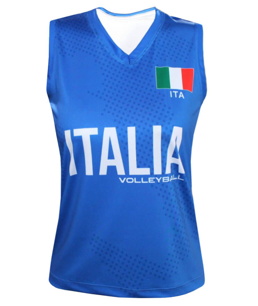 Camisa de Vôlei Itália 2023/24 Azul - Feminina