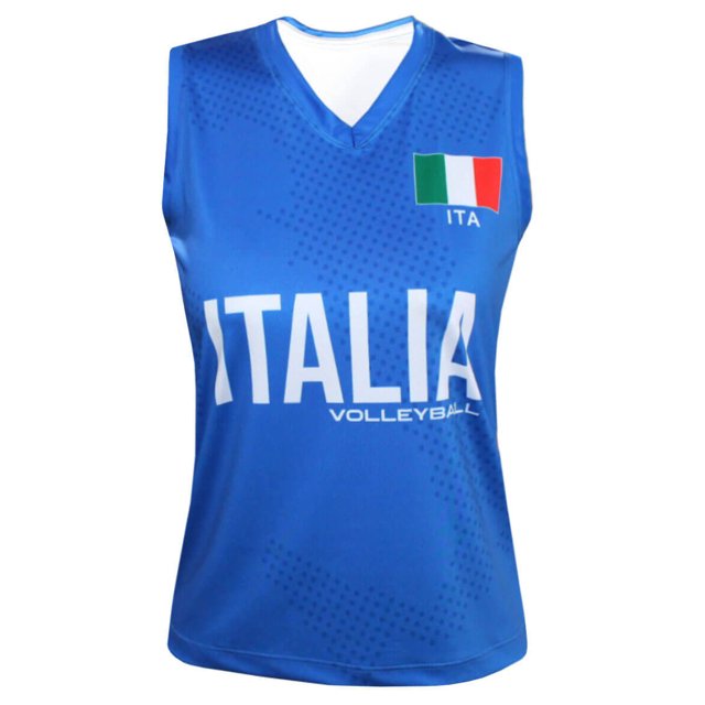 Camisa de Vôlei Itália 2023/24 Azul - Feminina