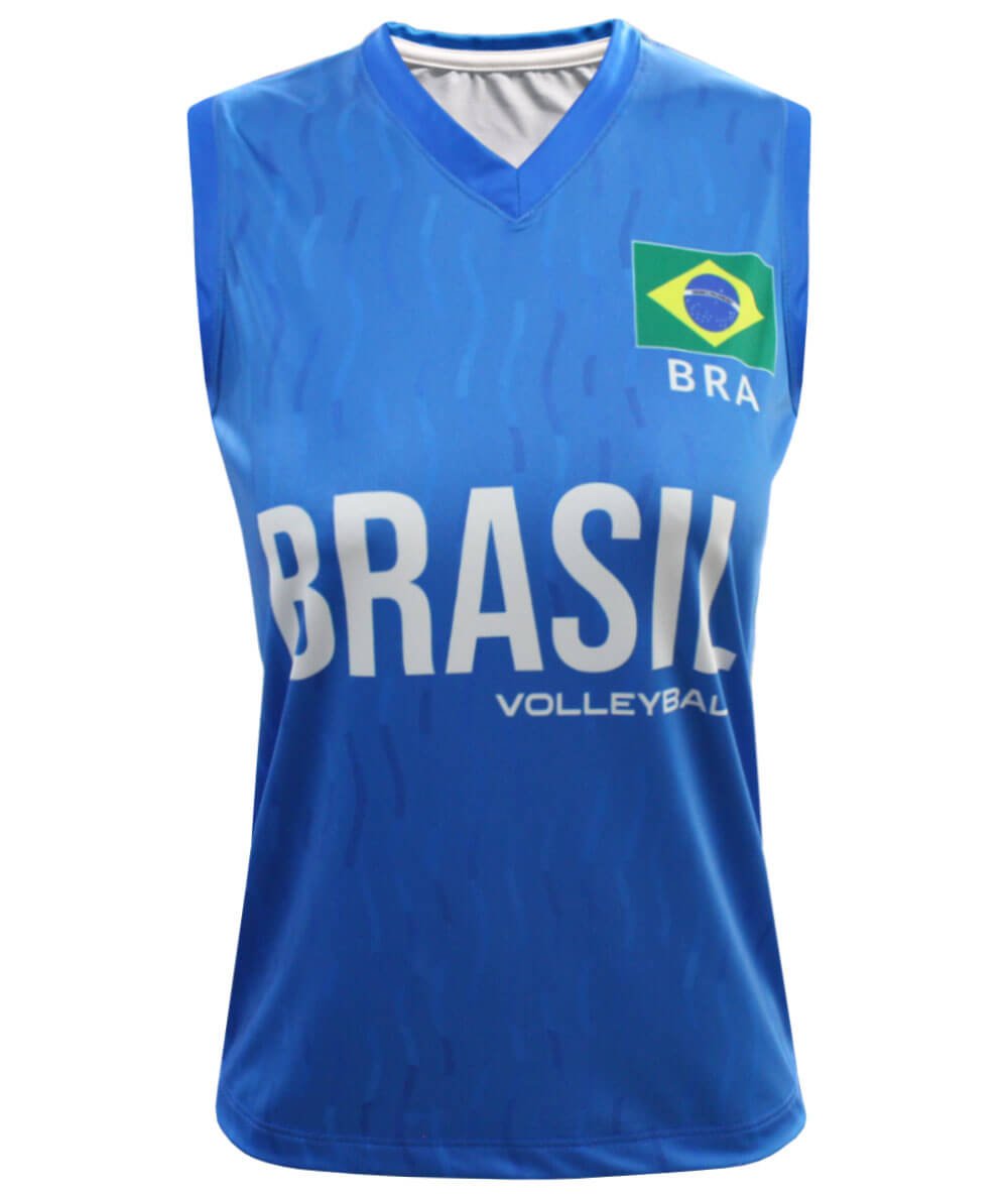 Camisa de Vôlei Brasil 2023/24 Azul Royal - Feminina