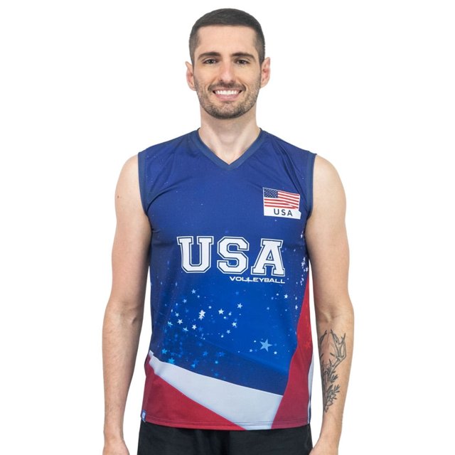 Camisa de Vôlei Estados Unidos 2021/22 Azul - S/Nº - Masculina