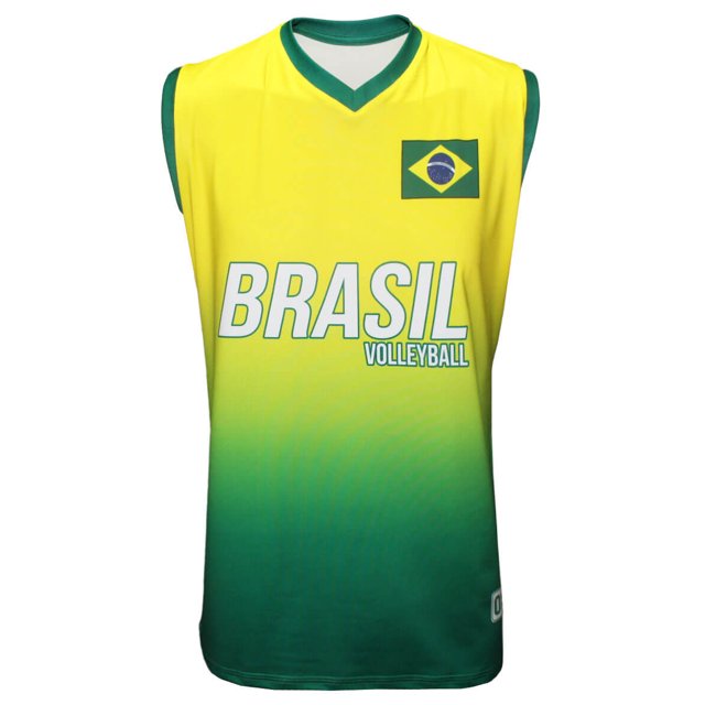 Camisa de Vôlei Brasil Retrô Amarelo 2008 - Masculina