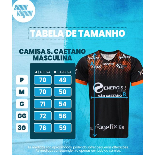 Camisa de Vôlei São Caetano 2022/23 Preta - Masculina