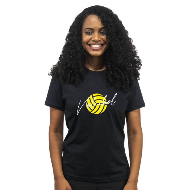 Camiseta de Vôlei Voleibol Clássico Preta - Feminina