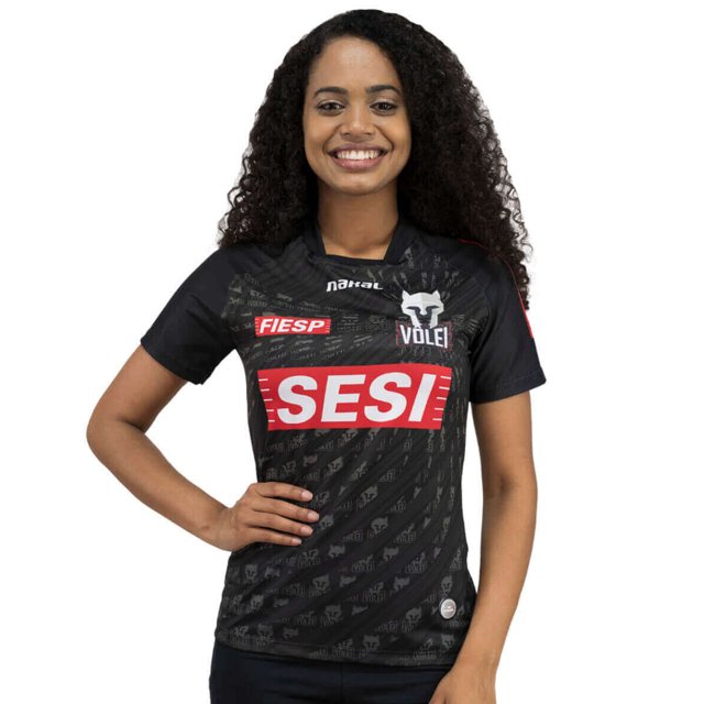 Camisa de Vôlei do Sesi-SP 2022/23 Preta - Feminina