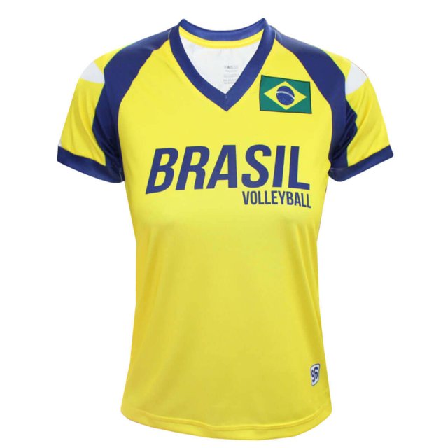 Camisa de Vôlei Brasil Retrô 1996 Atlanta Amarela - Feminina