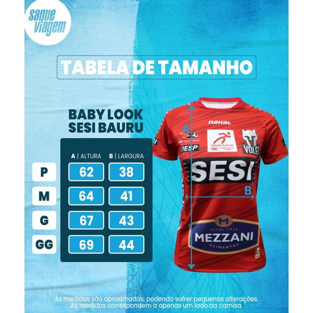 Camisa de Vôlei do Sesi Bauru 2023/24 Vermelha - Feminina