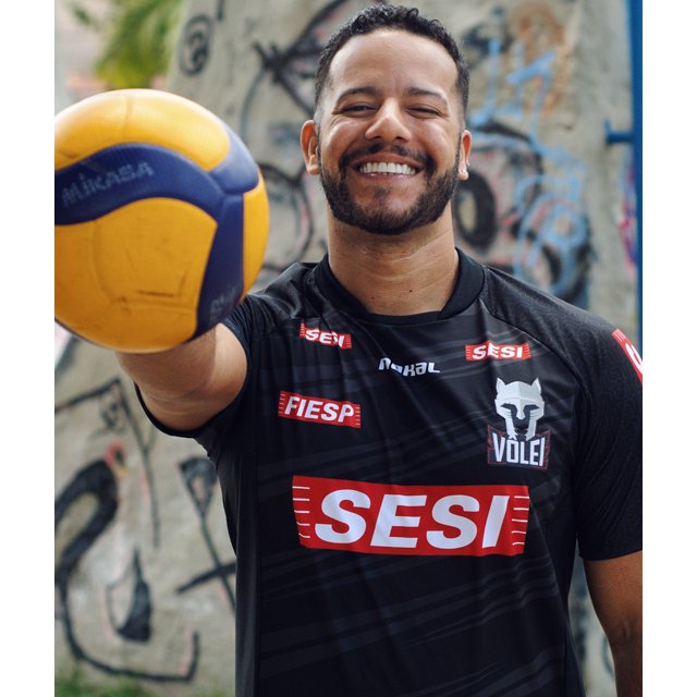 Camisa de Vôlei do Sesi 2023/24 Preta - Masculina