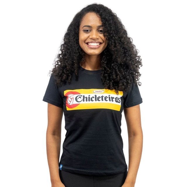 Camiseta Vôlei Chicleteiras Preta - Feminina