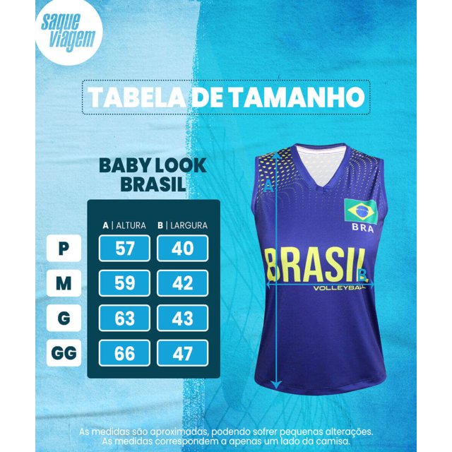 Camisa de Vôlei Brasil 2023/24 Azul - Feminina