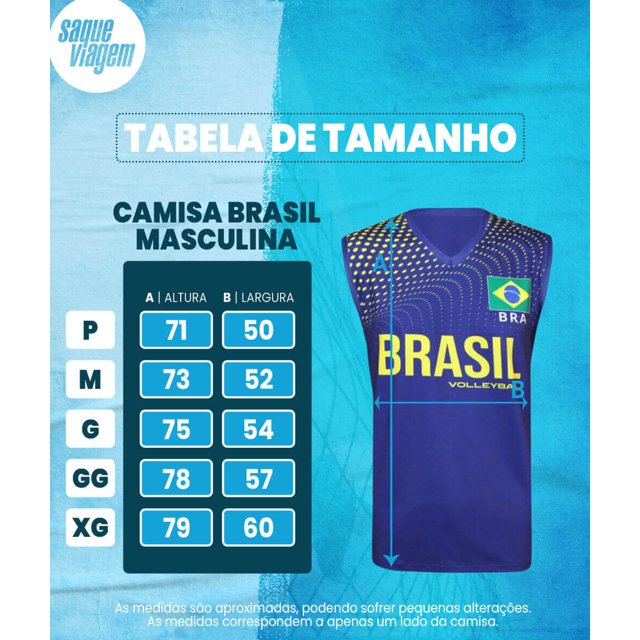 Camisa de Vôlei Brasil 2022/23 Azul - Masculina