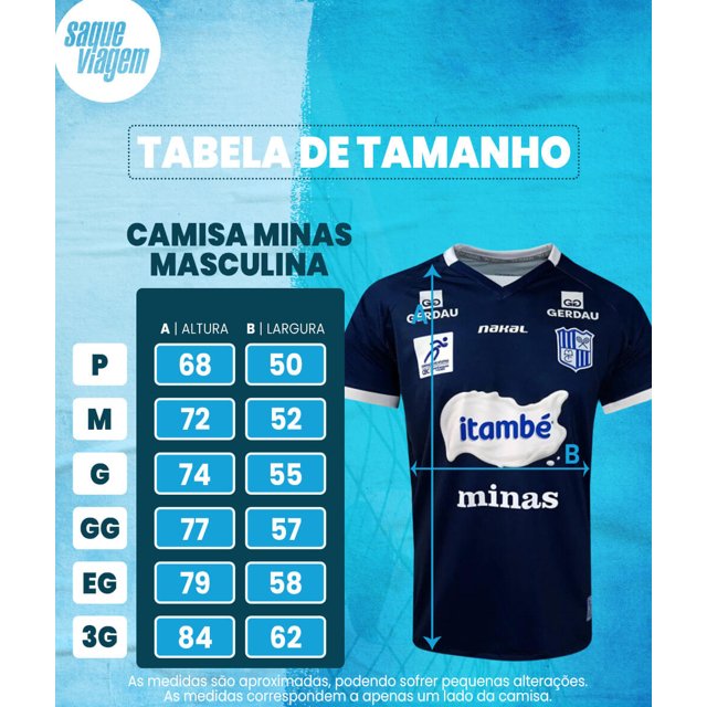 Camisa de Vôlei Itambé Minas 2023/24 Azul - Masculina
