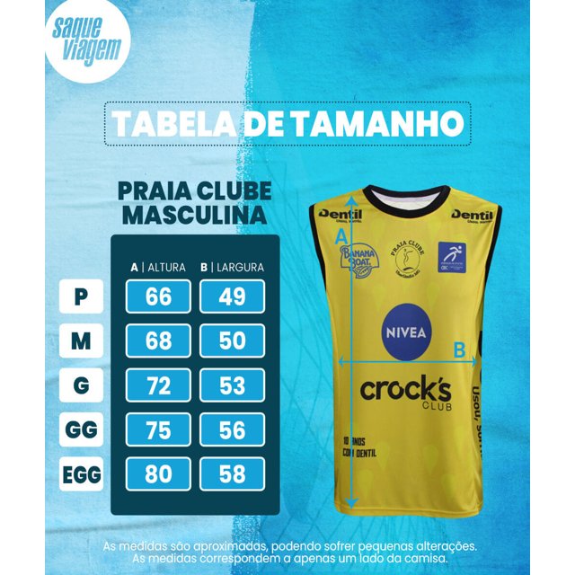 Camisa de Vôlei Praia Clube 2023/24 Amarela - Masculina