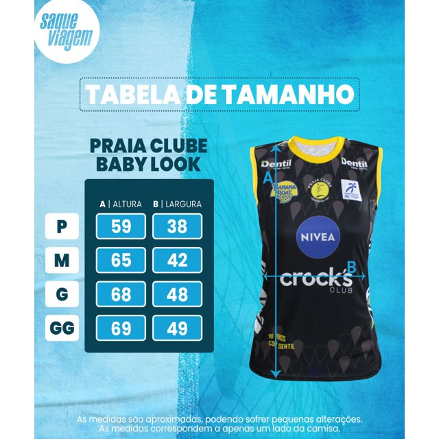 Camisa de Vôlei Praia Clube 2023/24 Preta - Feminina