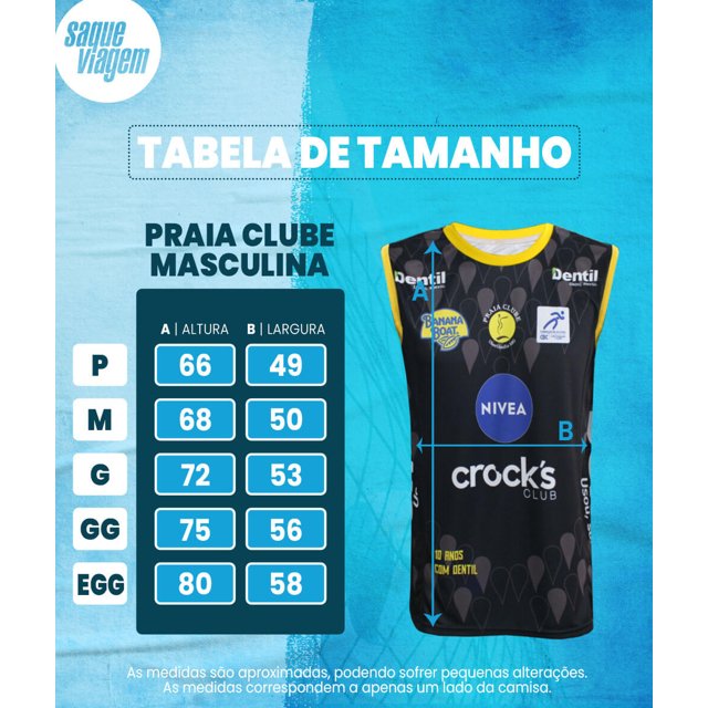Camisa de Vôlei Praia Clube 2023/24 Preta - Masculina