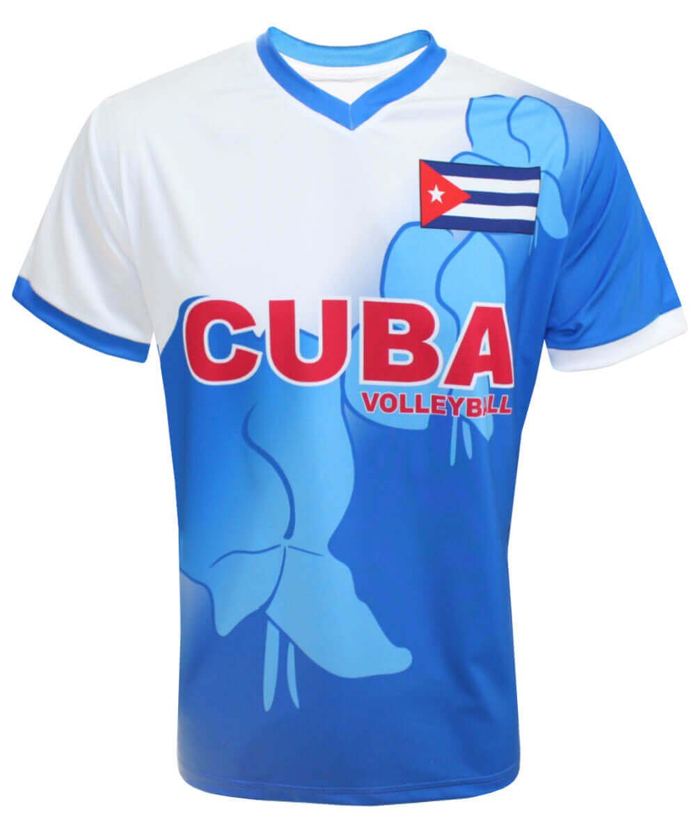 Camisa de Vôlei Cuba Retrô 1996 Atlanta Azul - Masculina