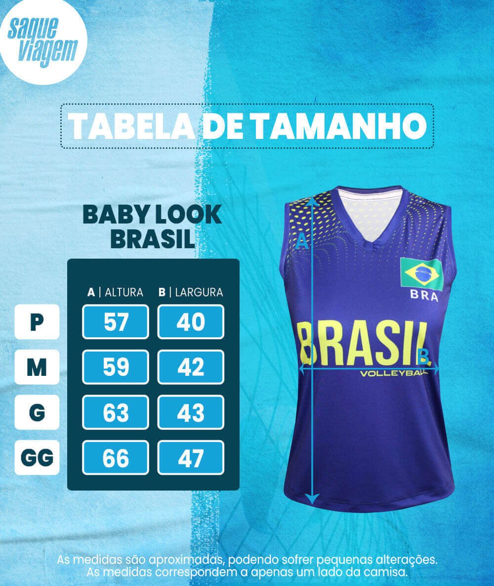 Camisa de Vôlei Brasil 2023/24 Azul - Feminina