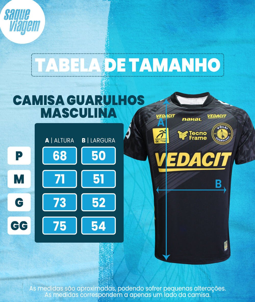 Camisa de Vôlei Guarulhos 2023/24 Preta - Masculina
