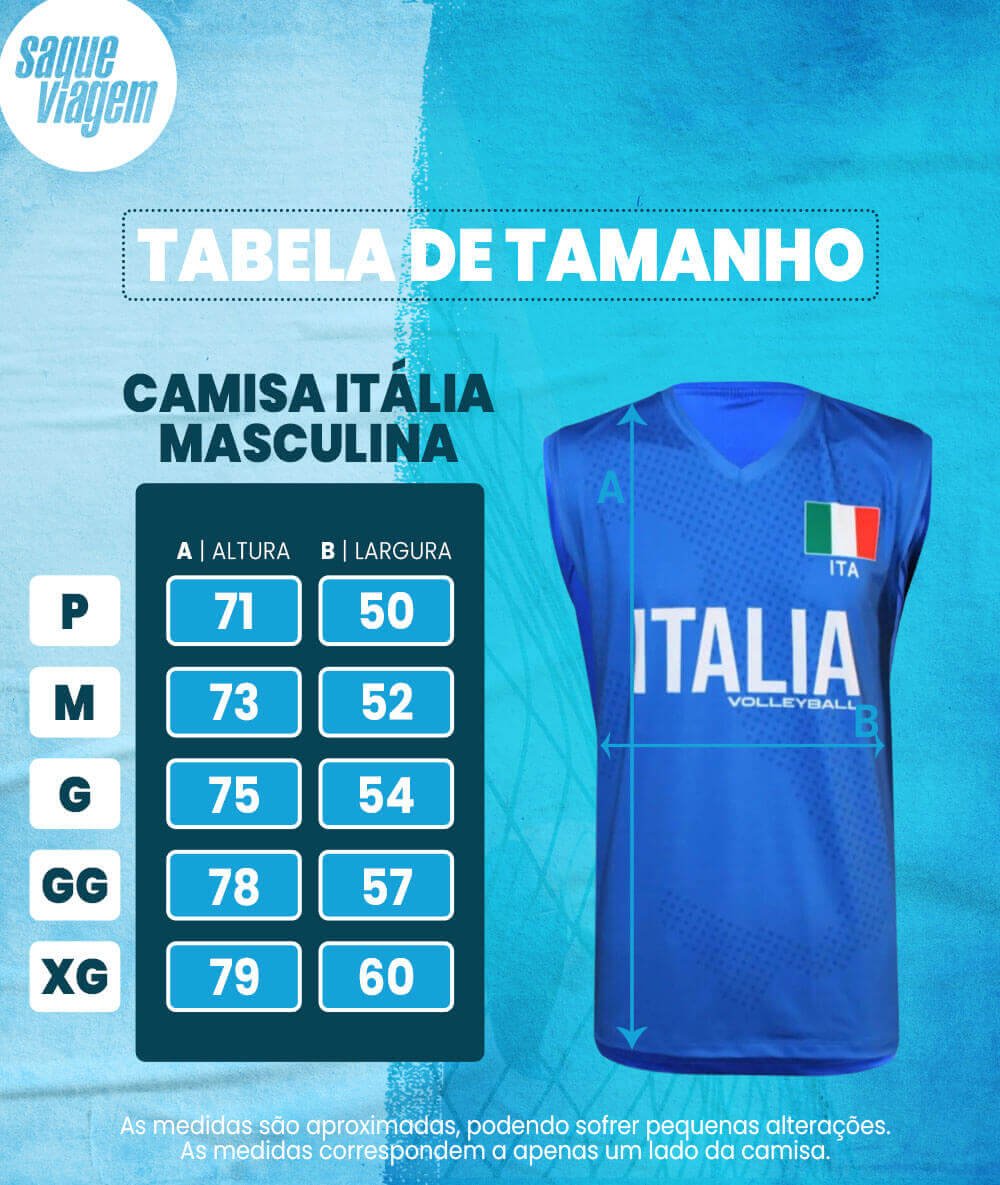 Camisa de Vôlei Itália 2022/23 Azul - Masculina