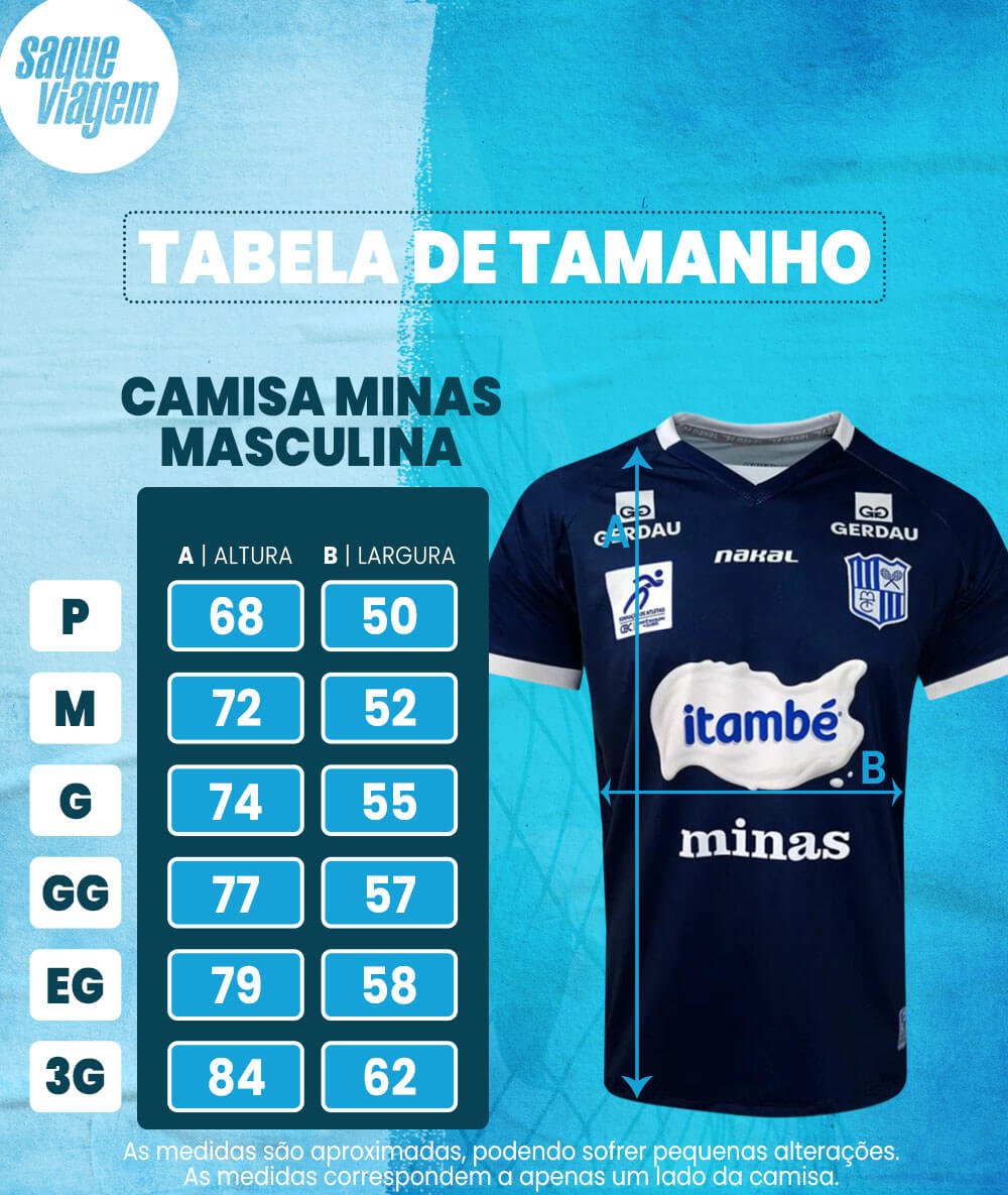 Camisa de Vôlei Itambé Minas 2023/24 Azul - Masculina