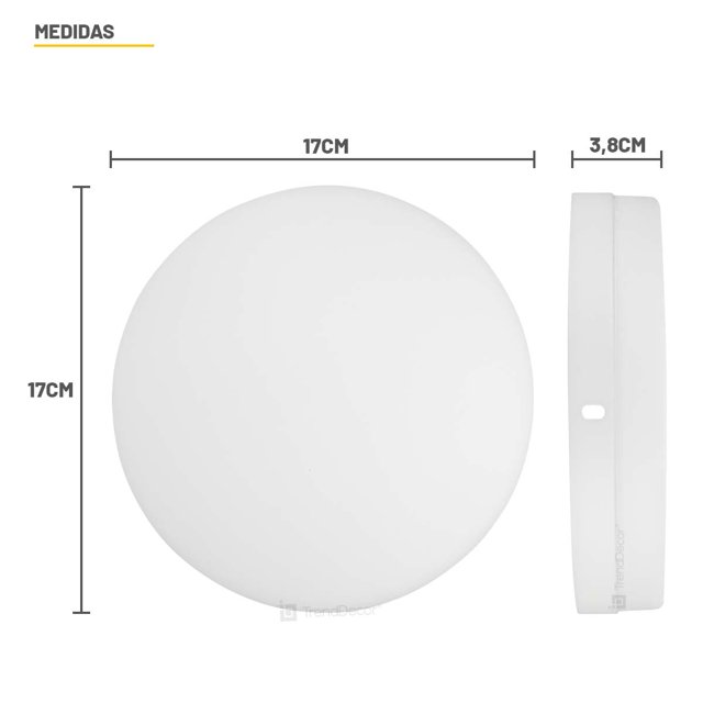 Painel LED Taschibra Frameless 24W Redondo Sobrepor | TrendDecor®
