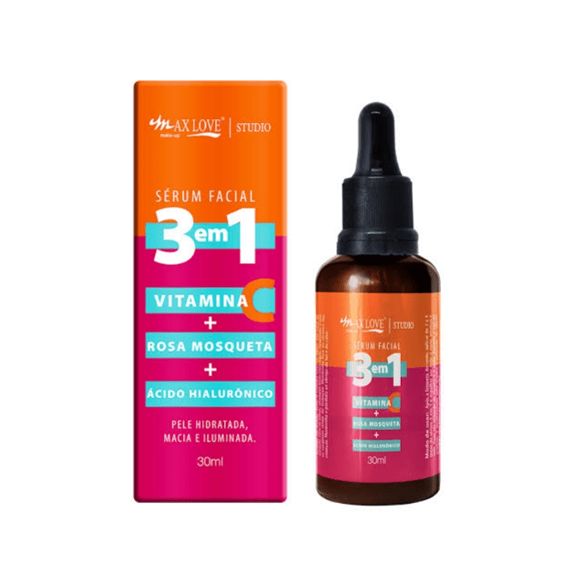 Sérum Facial 3 em 1 Max Love Vitamina C