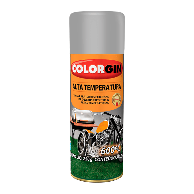 Spray Colorgin Alta Temperatura Alumínio Fosco 600°C