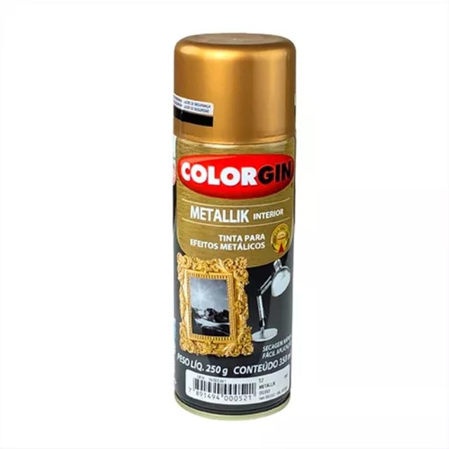1 X 200ml Metallc Gold Spray Pant Nteror & Exteror Spray Aerosol