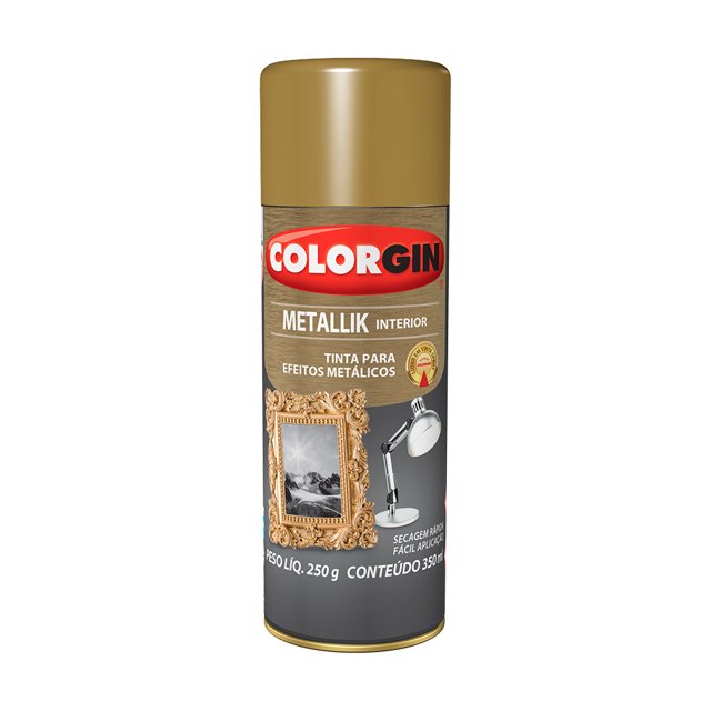 Spray Metallik Interior Dourado 400ml