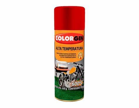 Spray Colorgin Alta Temperatura Vermelho Fosco 600°C