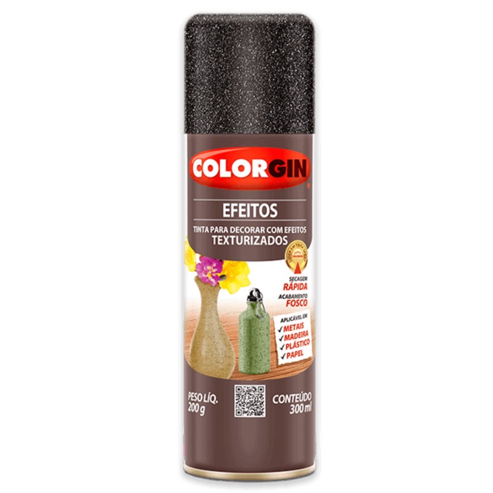 Tinta Spray Efeito Texturizado Pedra Cor Granito Decoração Colorgin 300ml